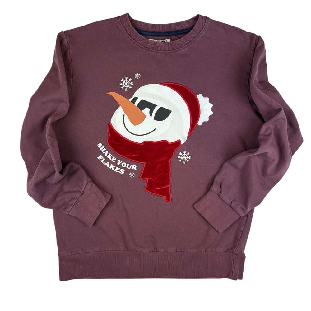 Jack & Jones Christmas Sweater / Sweatshirt, Fun Snowman Graphic, Large
